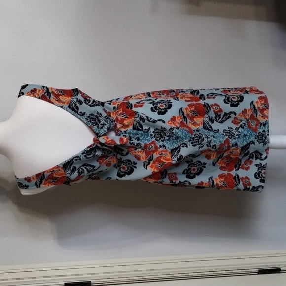Cabi Maya size small Style 5400 Tropical Floral Tank Back Knot Dress - Picture 5 of 8